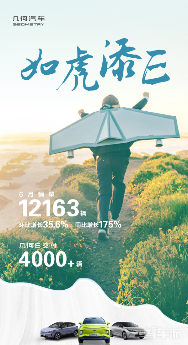 几何汽车6月销量出炉 销售12163辆 几何E交付4000＋辆 - 智能汽车