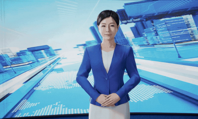 全球首个3D版AI合成主播亮相 以中国女记者为原型