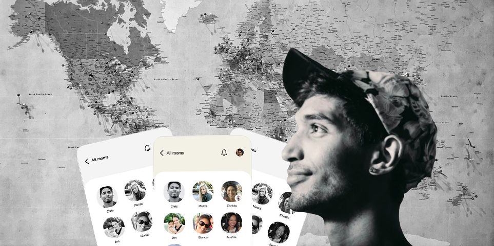 Clubhouse-screenshots-and-logo-headshot-over-world-map.jpg